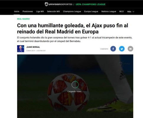 La prensa se hace sentir sobre fracaso del Real Madrid: 'Papelón', 'Luto' y 'Fracaso'
