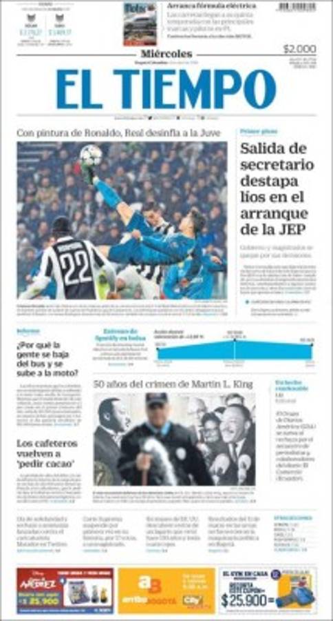 'Cristiano tocó el cielo', Ronaldo se lleva las portadas de los diarios por el mundo