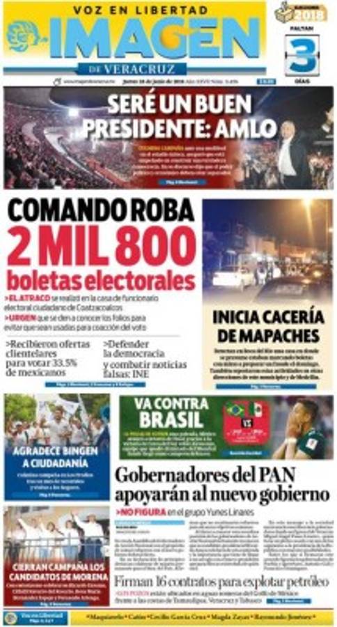 Así vienen hoy las portadas de los diarios de México: 'Humillados avanzamos' y '¡Que viva Corea!'