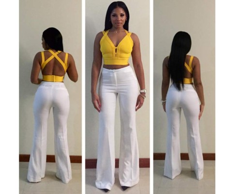 La despampanante Kasi Bennett, novia de Usain Bolt que lo alienta en todo momento