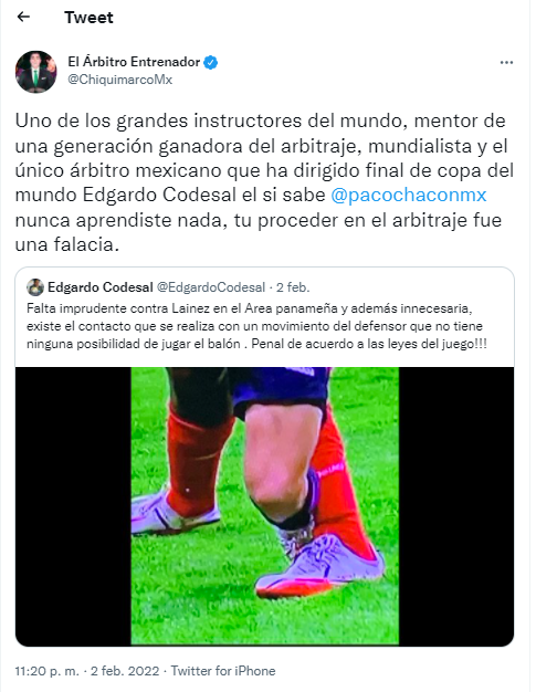 El ‘agarrón’ entre Chiquimarco y Francisco Chacón tras el polémico penal de México: ‘‘Eres un fiasco; nunca pudiste ganarme en nada’’