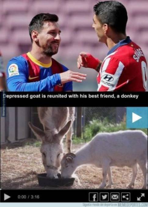 Messi y Luis Suárez, protagonistas de los memes tras el duro empate entre Barcelona y Atlético