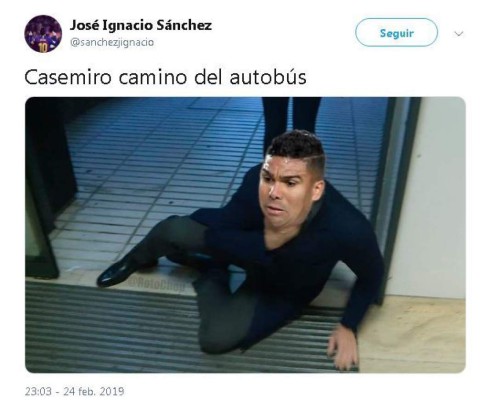 Los memes destrozan a Casemiro y le 'regalan' un Oscar por su clavado contra Levante