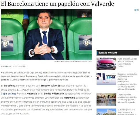 La prensa mundial resalta en sus portadas el nuevo fracaso del Barcelona