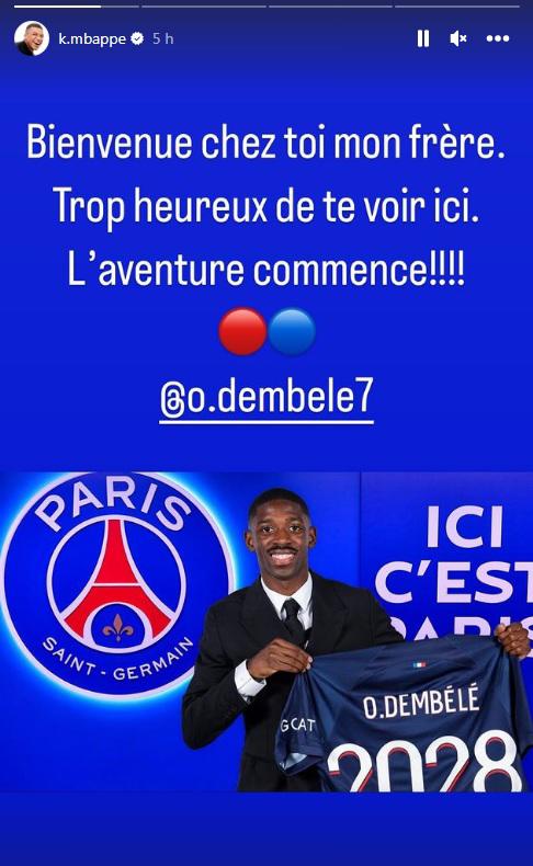 OFICIAL: PSG anuncia el fichaje de Dembélé; el mensaje que recibió de Mbappé y dardo a Barcelona y Xavi