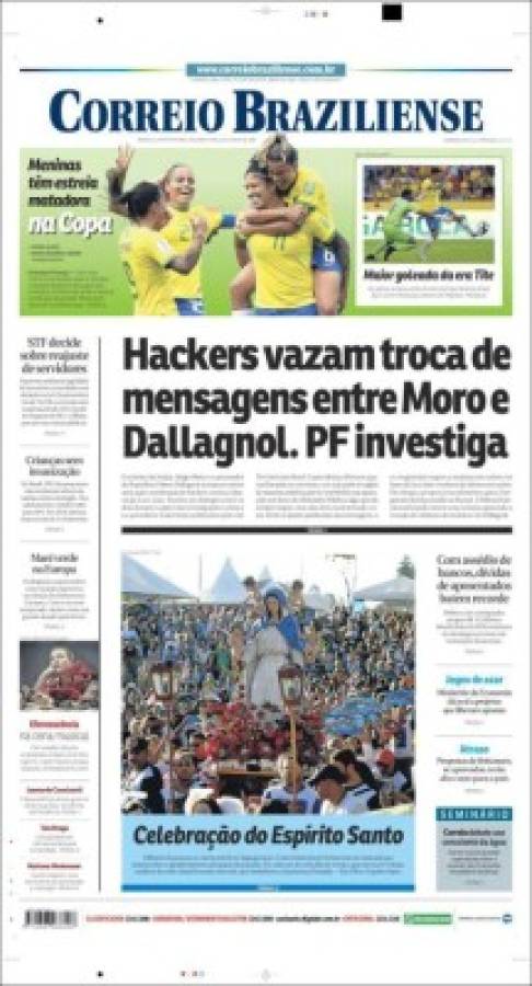 Las portadas de Brasil sobre la goleada a Honduras: 'Masacre'