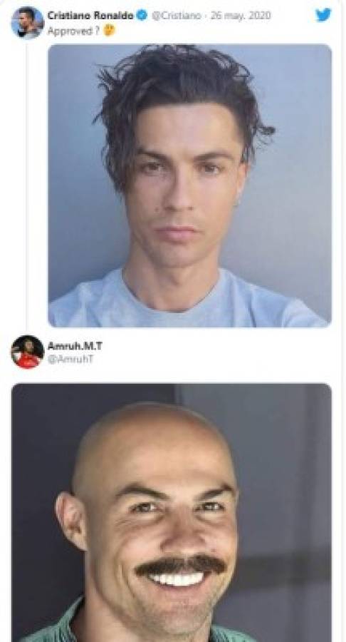 Los crueles memes y burlas en Twitter del radical cambio de look de Cristiano Ronaldo