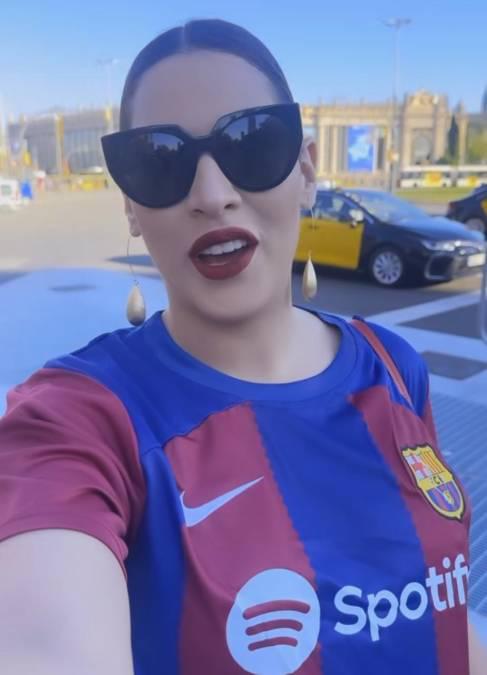 El motivo especial por el que Carolina Lanza, famosa presentadora hondureña, estuvo en el Barcelona - Sevilla