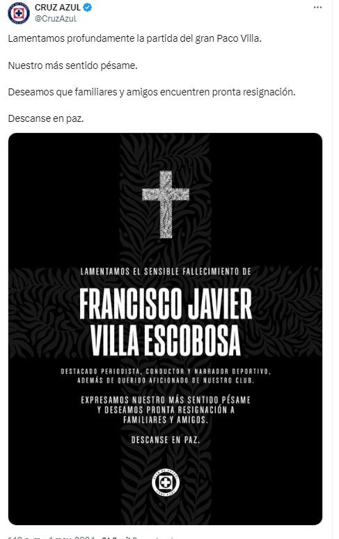 ¿De qué murió Paco Villa, famoso relator deportivo del fútbol mexicano? Su fallecimiento causa conmoción en Cruz Azul