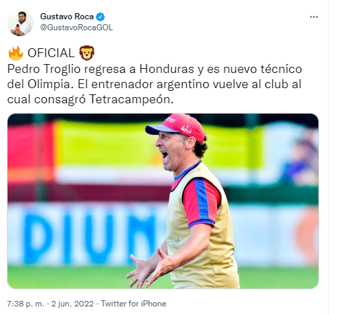 La reacción de la prensa ante la vuelta de Pedro Troglio a Olimpia: ‘‘Vuelve a dirigir a un viejo amor’’