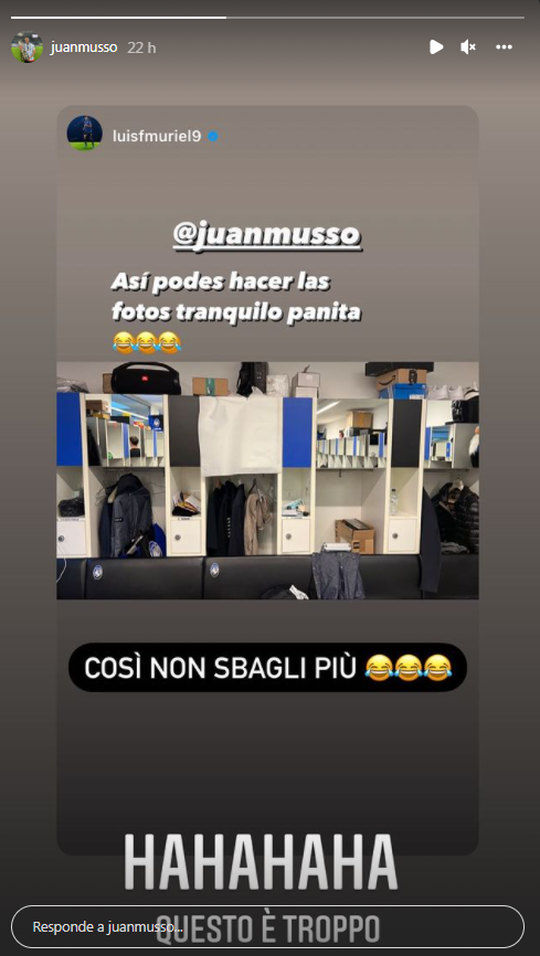 Insólito: portero argentino del Atalanta publica una foto íntima por error, su novia le responde y no tardaron las burlas