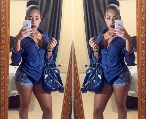 La despampanante Kasi Bennett, novia de Usain Bolt que lo alienta en todo momento