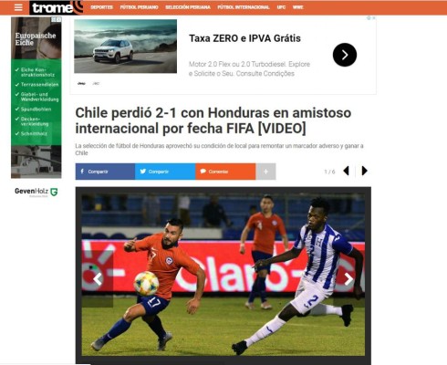 ¡Molestos! Estos dicen los medios de Chile luego de caer ante Honduras en el Olímpico
