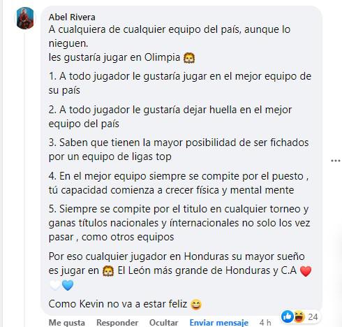 Lo que dicen en las redes sociales sobre Kevin López y su estreno con Olimpia.