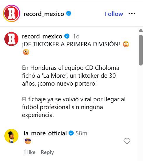 Prestigioso medio de México alucina fichaje del tiktoker La More: Lo quiero para Mazatlán