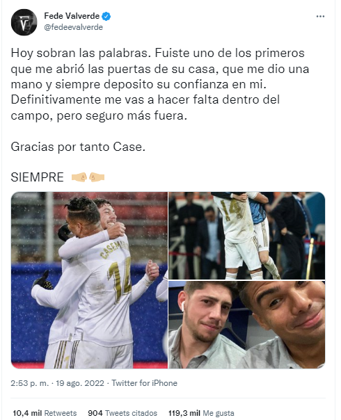 El Whatsapp de la novia de Fede Valverde a Casemiro para que se quedara en el Real Madrid y las emotivas cartas de Kroos y Modric
