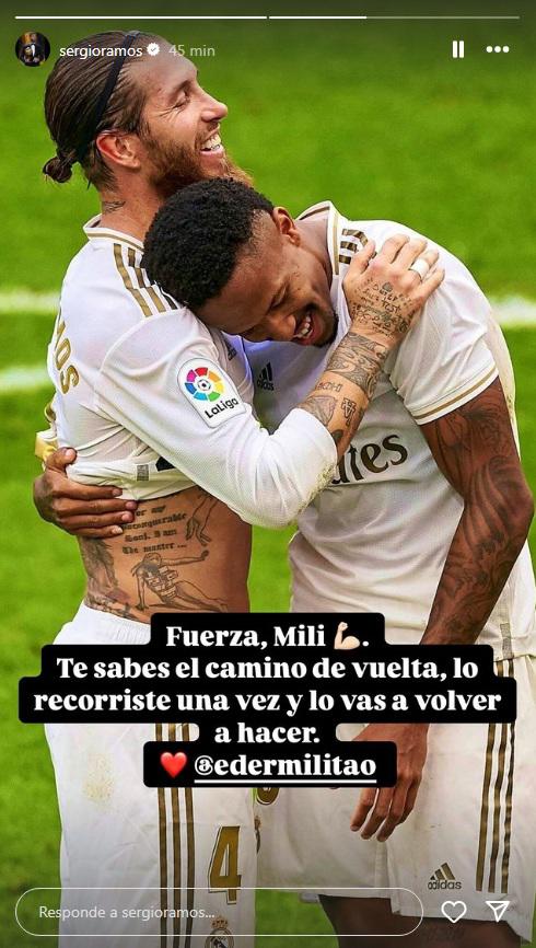 La postura de Sergio Ramos ante la posibilidad de regresar al Real Madrid y su mensaje a Militao tras la dura lesión