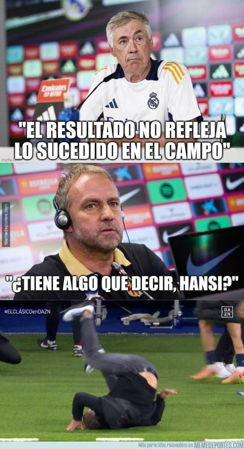 Los otros crueles memes que dejó la paliza del Barcelona al Real Madrid en el clásico; no perdonan a Ancelotti