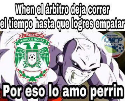 Los memes del sufrido empate de Marathón ante Real España en el Yankel