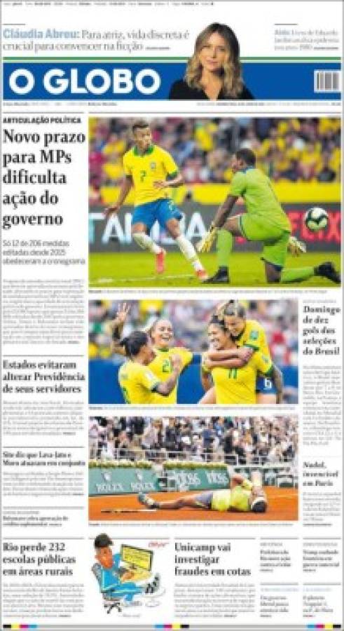 Las portadas de Brasil sobre la goleada a Honduras: 'Masacre'