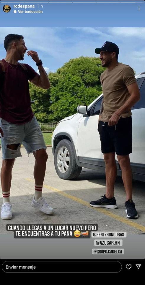 Pablo Baez se encontró con Ramiro Rocca, ambos serán los principales delanteros de la Maquina para lo que resta del 2022.