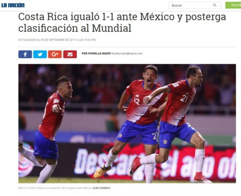 Así reaccionan los medios de Panamá y Costa Rica luego juego ante Trinidad y México