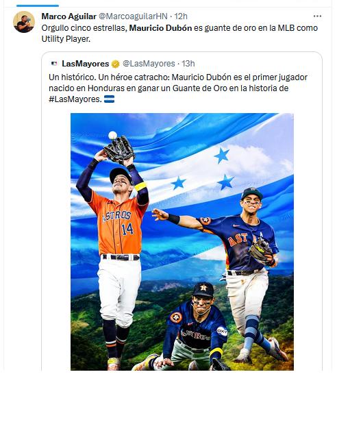 Los Astros de Houston y la prensa hondureña se rinde ante Mauricio Dubón: “Es nuestro The Best”