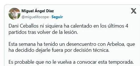 Arbeloa lo aparta del Real Madrid por este motivo, no volverá a ser convocado y se irá: este club quiere ficharlo