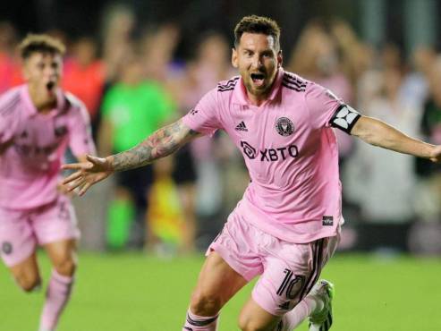 Así festejó Lionel Messi su golazo con el Inter Miami en la Leagues Cup de la Concacaf.