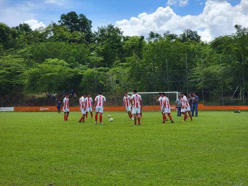 Así luce el estado de la cancha del estadio Municipal Nueva Florida Copán.