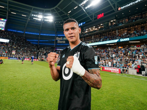 Así festejó Kervin Arriaga su gol con el Minnesota United ante Toronto FC.