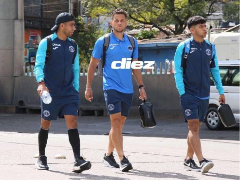 El Fútbol Club Motagua se mide al Olancho FC en la jornada dos en el torneo Clausura 2025 de la Liga Nacional de Honduras. FOTO: Marvin Salgado.