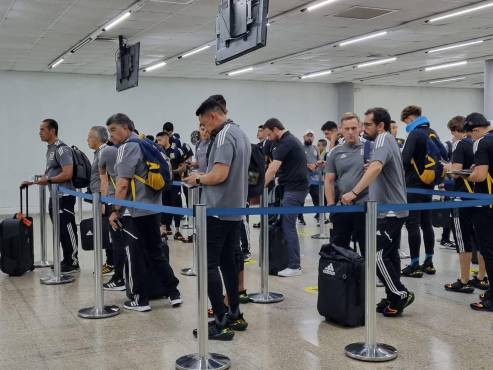 Así lucía Tigres al momento de hacer sus trámites migratorios en el aeropuerto de La Lima, Cortés.