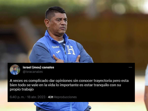 La publicación del entrenador Israel Canales a través de sus redes sociales.