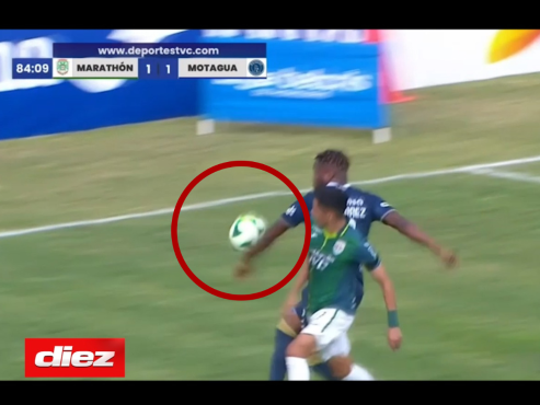 Polémica en el Yankel: así fue el penal que no sancionó Nelson Salgado en favor de Marathón contra Motagua