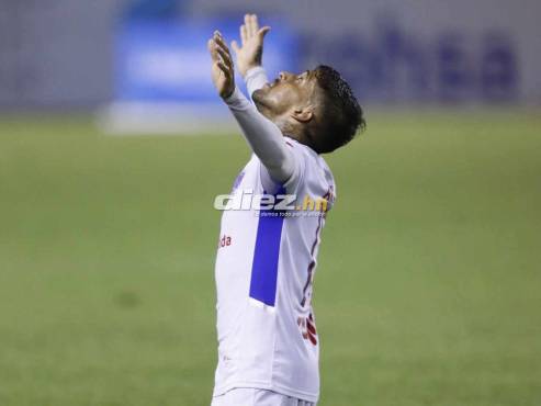 Así festejó Gabriel Araújo su golazo ante Real España en el Olímpico de SPS. FOTOS: Neptalí Romero | Alexis Muñoz.