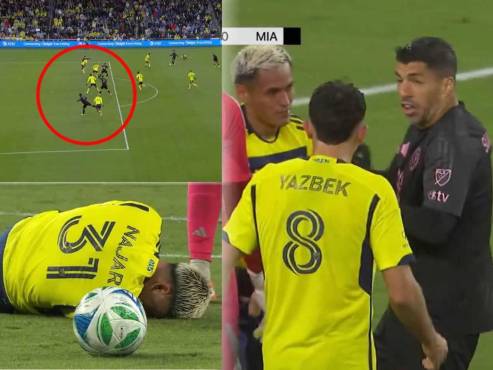 Luis Suárez le pegó tremenda patada a Andy Nájar en el segundo juego entre Inter Miami y Nashville SC.