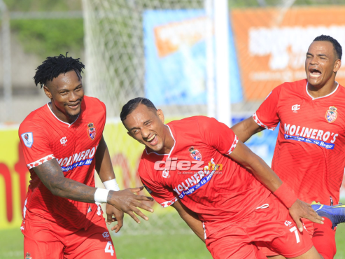 Así festejo Diego Reyes el primer gol de la tarde con Real Sociedad ante Honduras Progreso. FOTO Neptalí Romero.