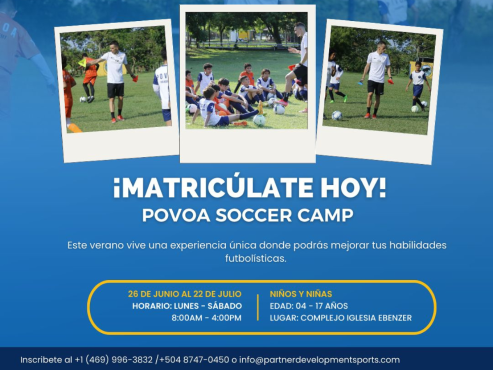 ¿Cómo matricularse? Aquí puedes tomar los datos para inscribirte en el primer Summer Camp de la Academia Povoa.