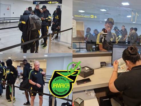 Jamaica en su arribo a Honduras de cara al choque por la Nations League. FOTOS: Wilson Gómez.
