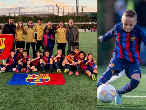 Alessandro Mejía destacó con los colores de la Sub-11 del FC Barcelona de España.