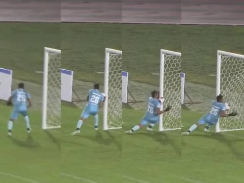 La secuencia del polémico gol que tiene en una tremenda polémica al portero panameño José Calderón, exjugador de Platense y Marathón.