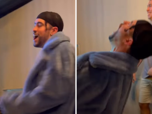 La locura de Bad Bunny en el campeonato mundial ganado por Argentina.