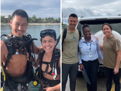 El volante hondureño vivió unas maravillosas vacaciones con su esposa en Honduras.