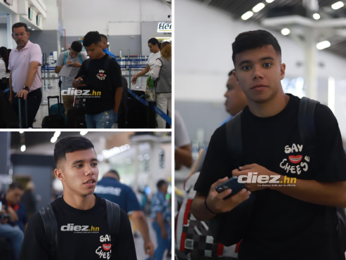 El volante llegó acompañado del director deportivo del Real España, Javier Delgado. FOTO: Mauricio Ayala.