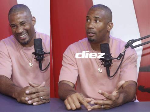 Allan Lalín en el podcast LA PELOTA AL 10 en el set de DIEZ. FOTOS: Neptalí Romero.