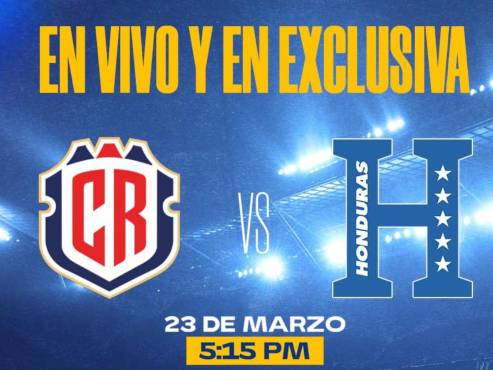 El compromiso entre Costa Rica vs Honduras arranca a partir de las 5:15 de la tarde.