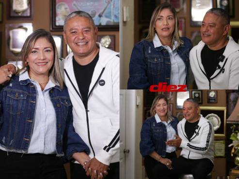 Wilmer Velásquez junto a su esposa Nuria Enamorado FOTOS: Emilio Flores.