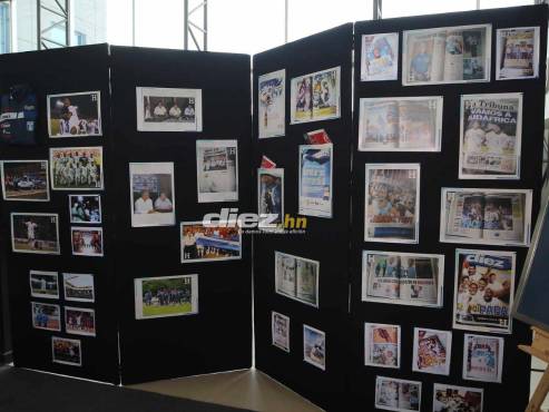 Otro de los recuerdos para Rueda son los titulares antiguos de los medios deportivos, entre ellos brillan portadas de DIEZ. FOTO: Mauricio Ayala.