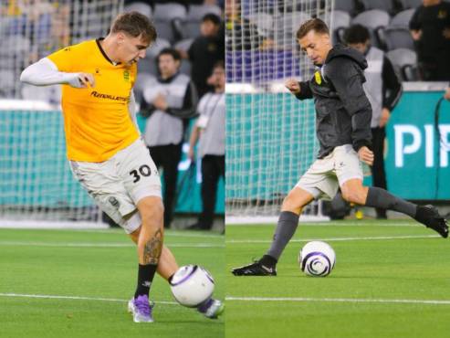 Así calentó Real España previo al duelo ante LAFC por Champions de Concacaf. FOTO: Real España.